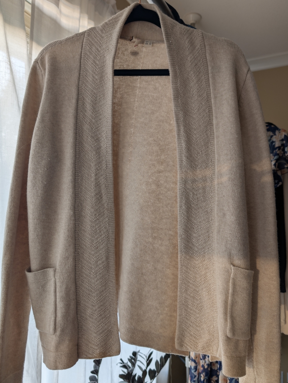 White Stuff Merino Wool Cardigan - Oatmeal M